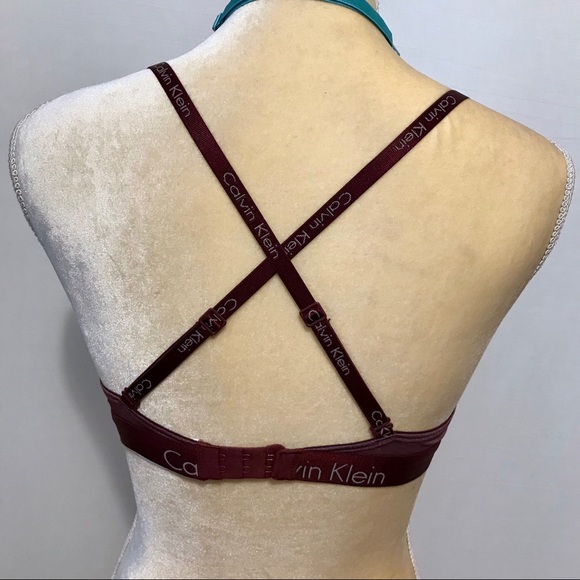 Calvin Klein “2/$20” NWOT Metallic Burgundy Demi Bra Women 34B - Picture 7 of 14